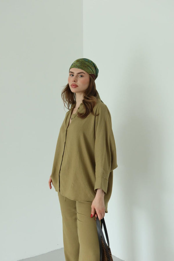 Haki Lirio Gömlek Pantolon Takım