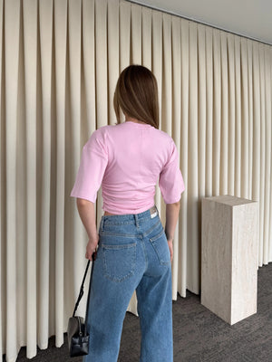 Pembe Yanı Drapeli Body - 261003