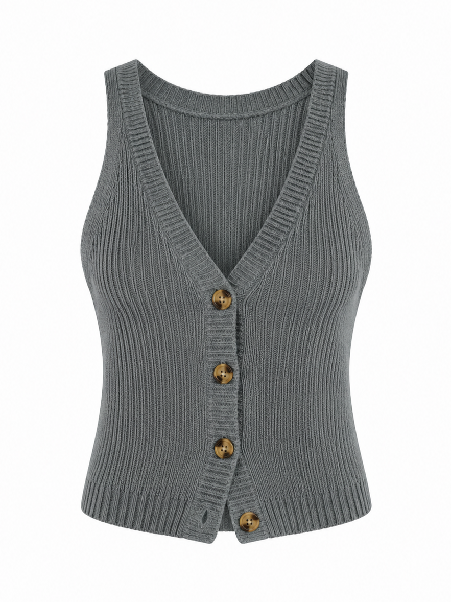 Antrasit Chic Yelek - 1354
