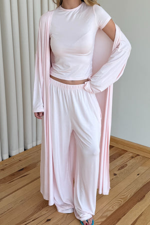 Pembe Viskon Üçlü Takım | LALUVIA