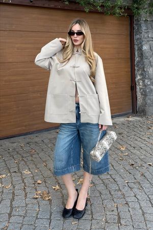 Camel Çift Cepli Ceket | LALUVIA