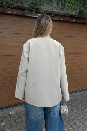 Camel Çift Cepli Ceket | LALUVIA