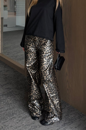 Varak Leopar Desenli Pantolon - 1281
