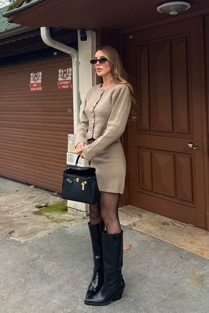 Vizon Belden Oturtma Hırkalı Etekli Takım -0611