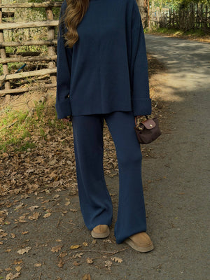 İndigo Bisiklet Yaka Triko Takım - 4587