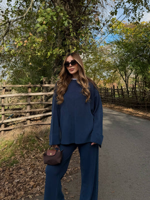 İndigo Bisiklet Yaka Triko Takım - 4587