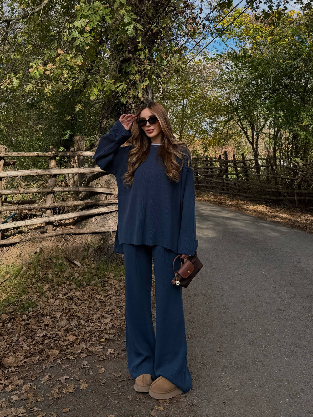 İndigo Bisiklet Yaka Triko Takım - 4587