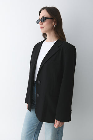 Siyah Blazer Ceket - 7619