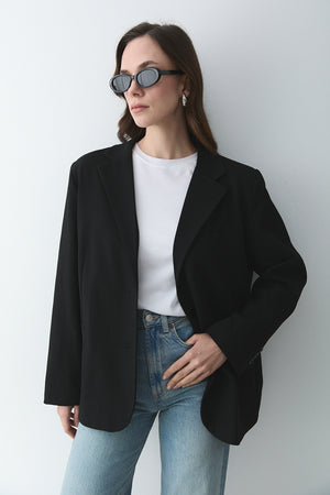 Siyah Blazer Ceket - 7619