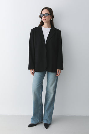 Siyah Blazer Ceket - 7619