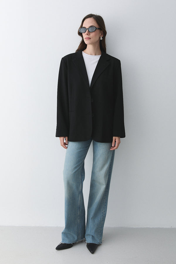 Siyah Blazer Ceket - 7619