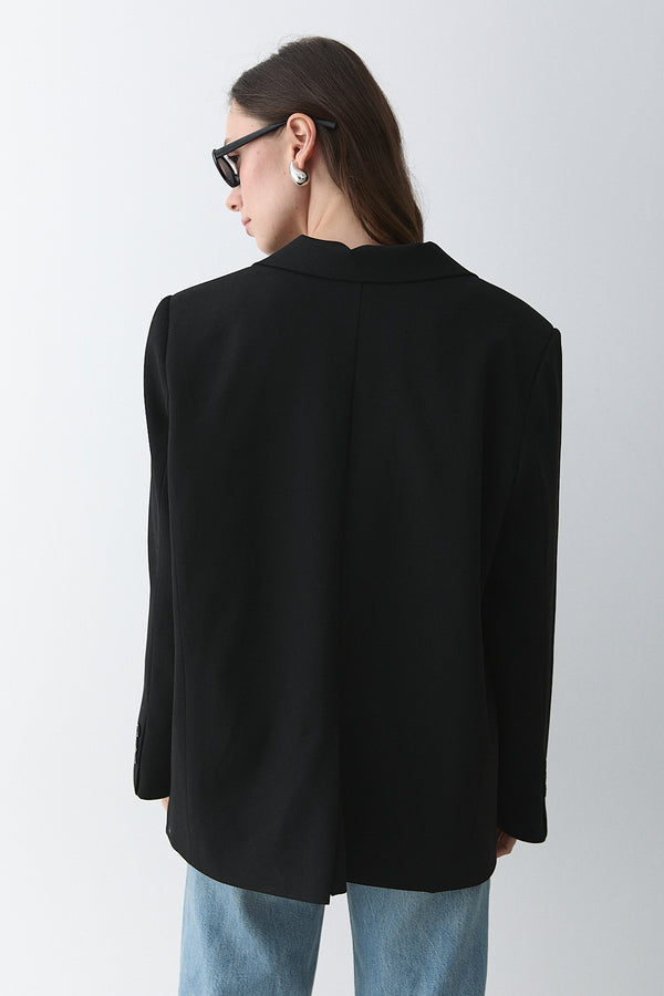 Siyah Blazer Ceket - 7619