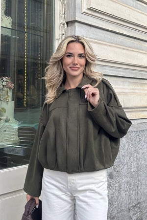 Haki Clara Süet Ceket - 2929