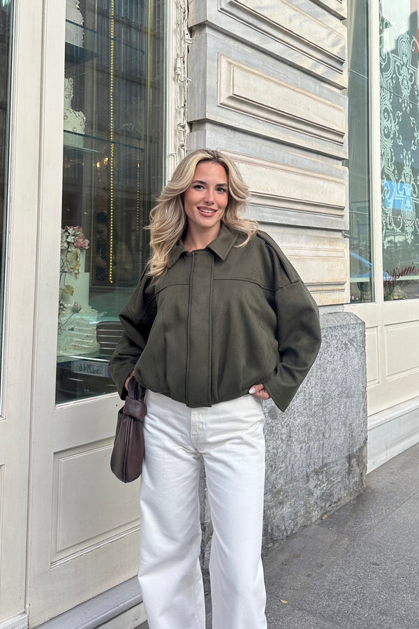 Haki Clara Süet Ceket - 2929