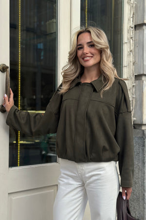 Haki Clara Süet Ceket - 2929