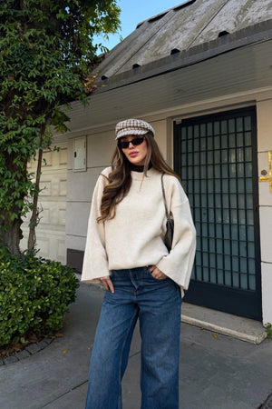 Taş Fitilli Oversize Kazak - 26808