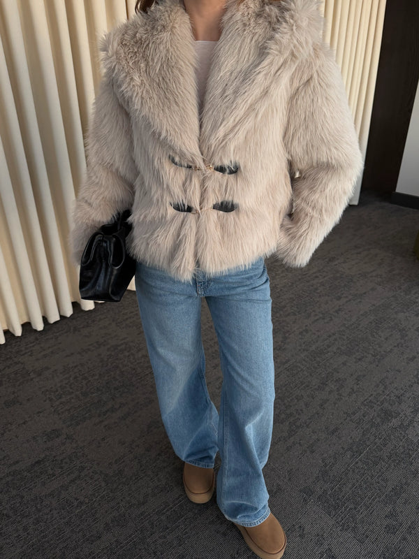 Bej Kürk Mont - 9679