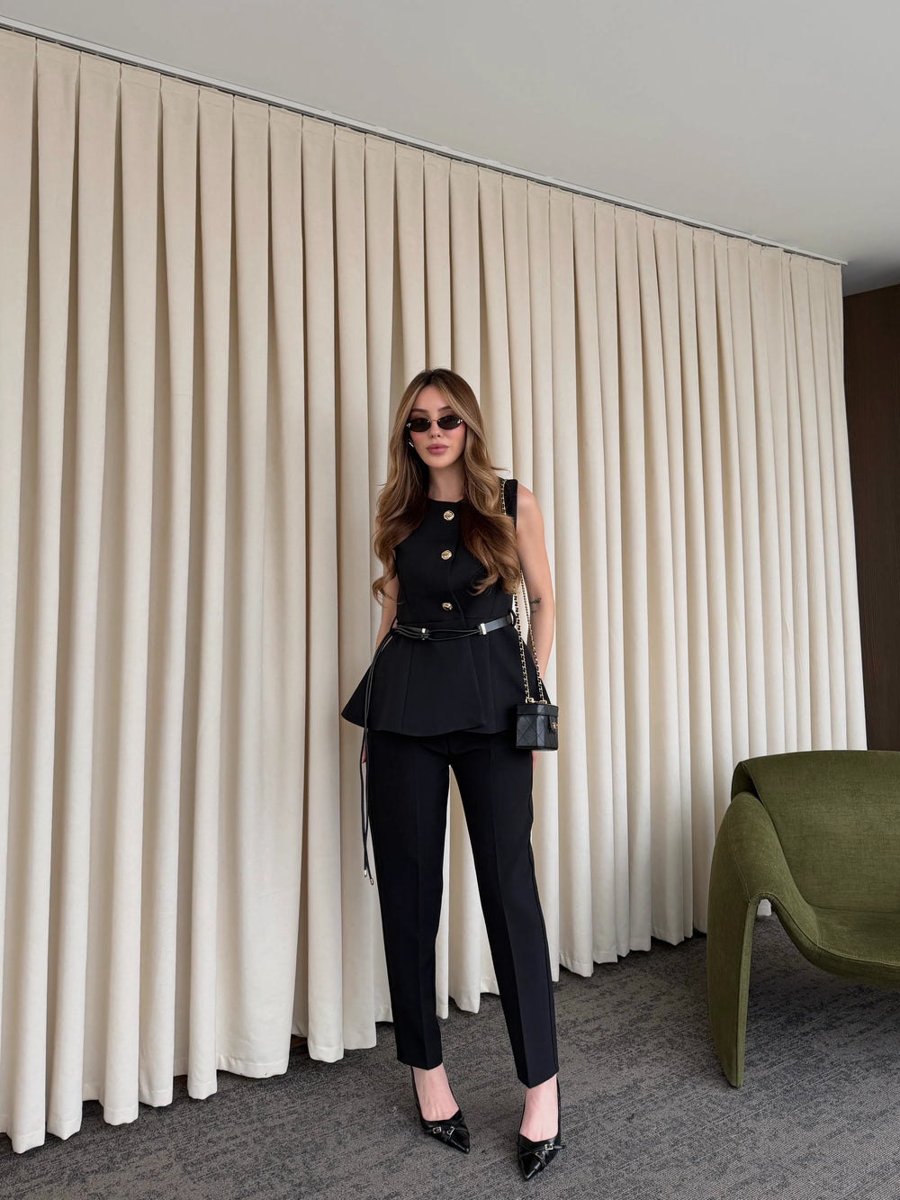 Siyah Pensli Pantolon - 51269