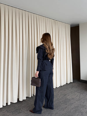 Lacivert Tasarım Denim Takım - 8002