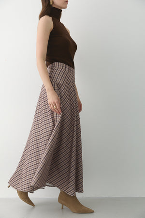 Kahverengi Ekoseli Etek