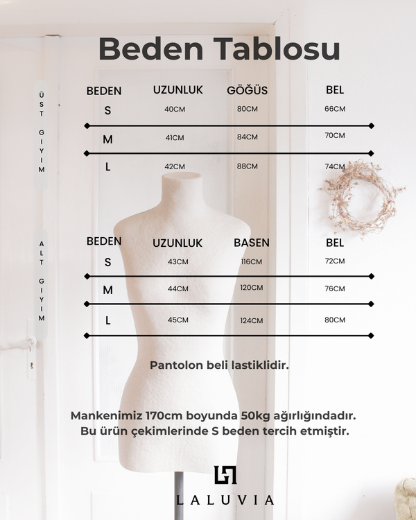 Kırmızı Denim Korse Balon Etek Takım - 7914
