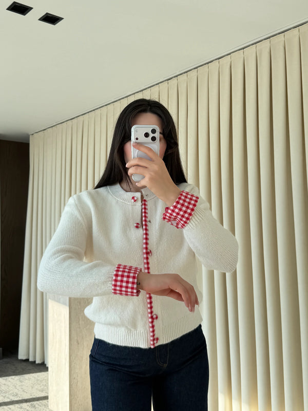 Krem Pötikare Detaylı Triko Hırka - 251082