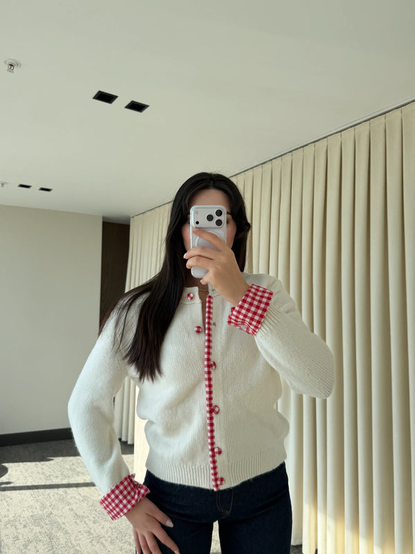 Krem Pötikare Detaylı Triko Hırka - 251082