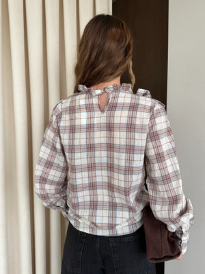 Taş Yakası Fiyonk Detaylı Gömlek - 507