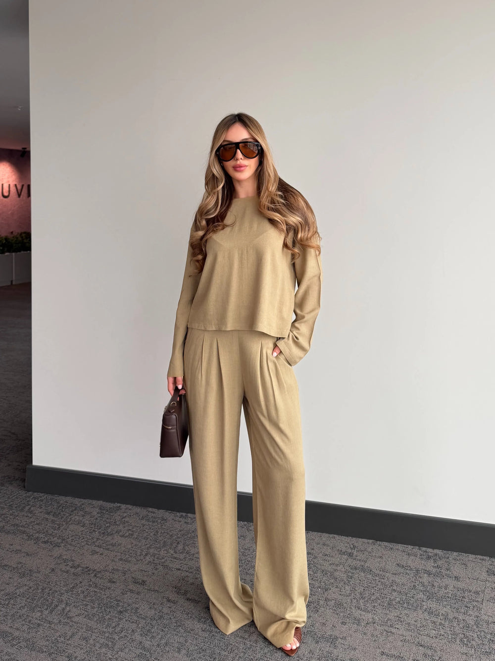 Haki Mermaid Bluz Pantolon Takım - 8760