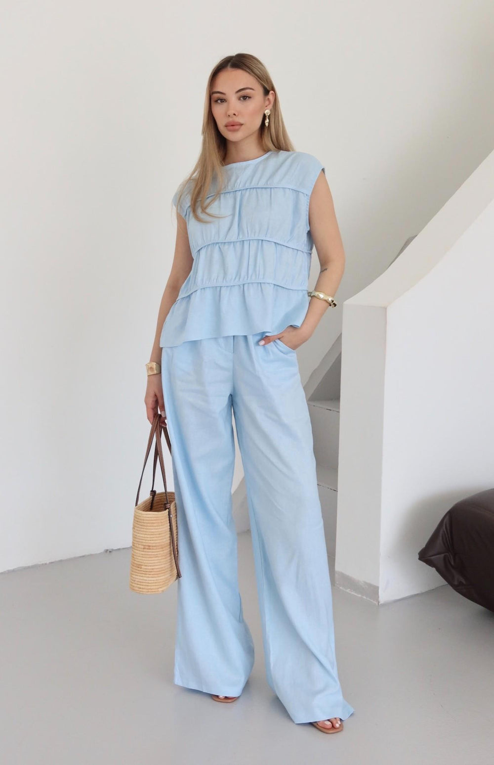 Mavi Milora Bluz Pantolon Takım