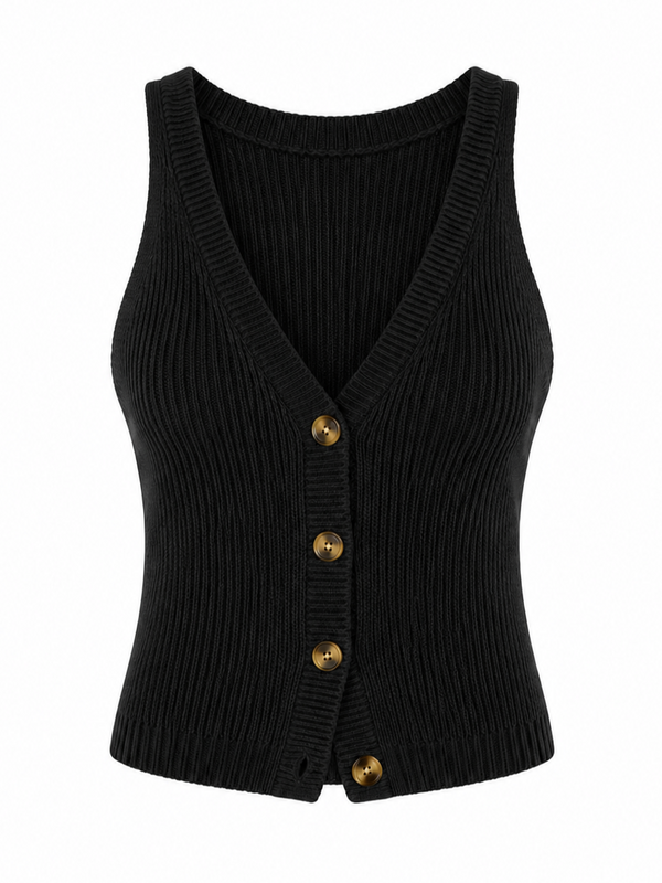 Siyah Chic Yelek - 1354