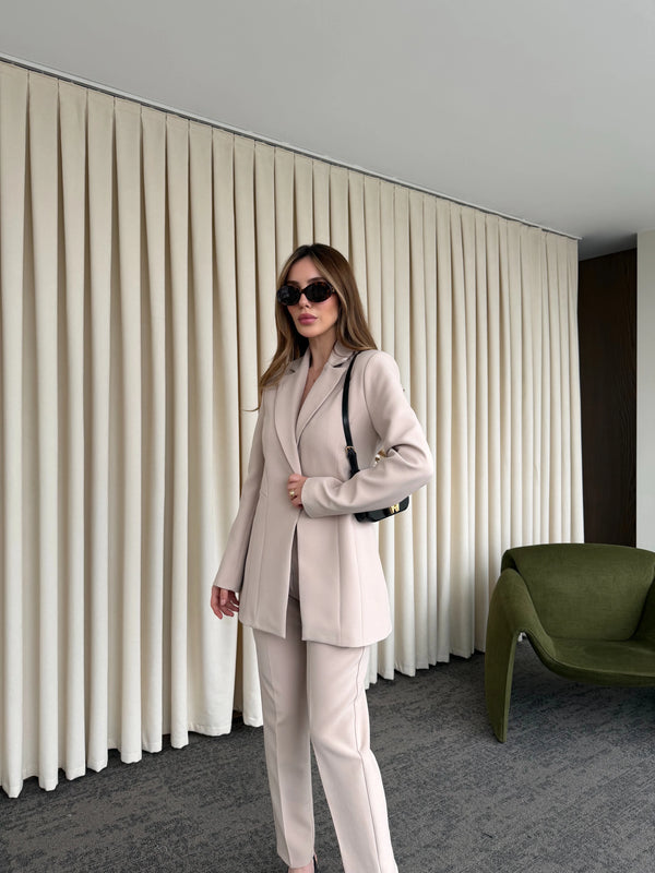 Taş Belden Oturtma Blazer Ceket - 9684