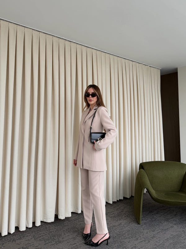 Taş Belden Oturtma Blazer Ceket - 9684