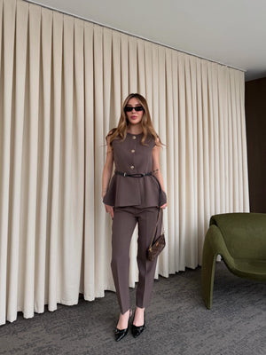 Kahverengi Pensli Pantolon - 51269