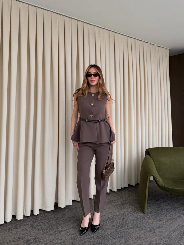 Kahverengi Pensli Pantolon - 51269