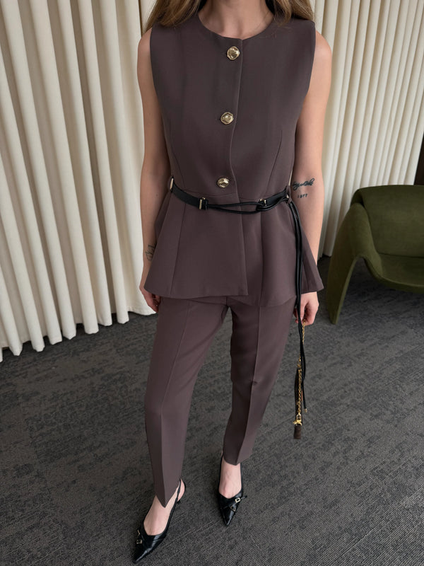 Kahverengi Pensli Pantolon - 51269