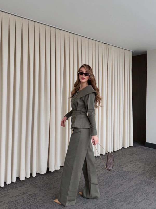 Haki Tasarım Denim Takım - 8002