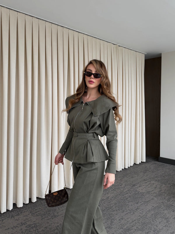 Haki Tasarım Denim Takım - 8002