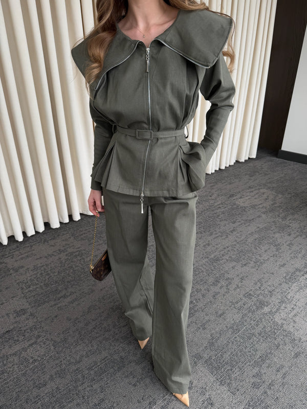 Haki Tasarım Denim Takım - 8002