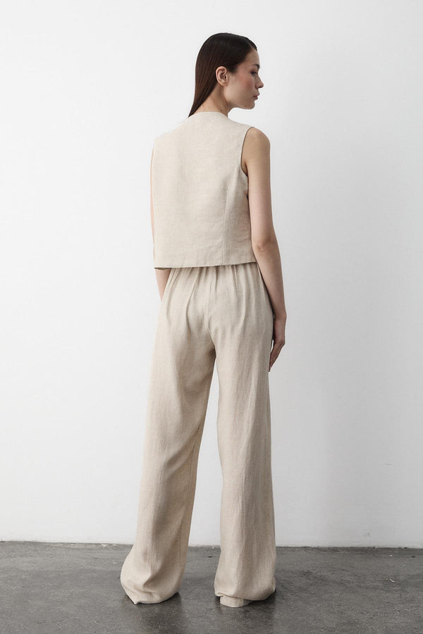 Natural 3 Bağcıklı Yelekli Müslin Takım