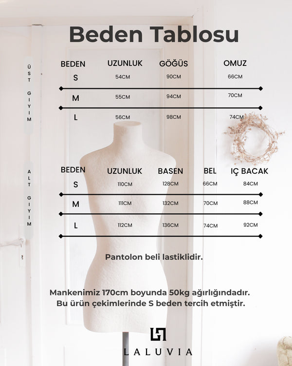 Beyaz Selva %100 Pamuk Yelek Pantolon Takım - 8486