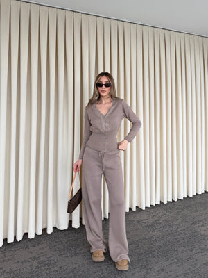 Vizon Dantelli İkili Triko Takım - 2602