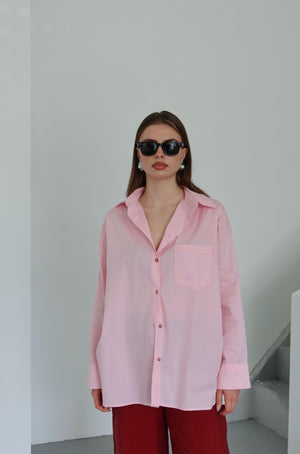 Pembe Oversize Gömlek
