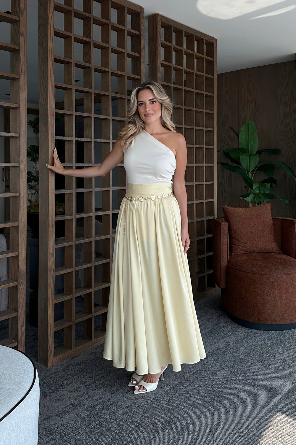 Sarı Kloş Etek - 5004