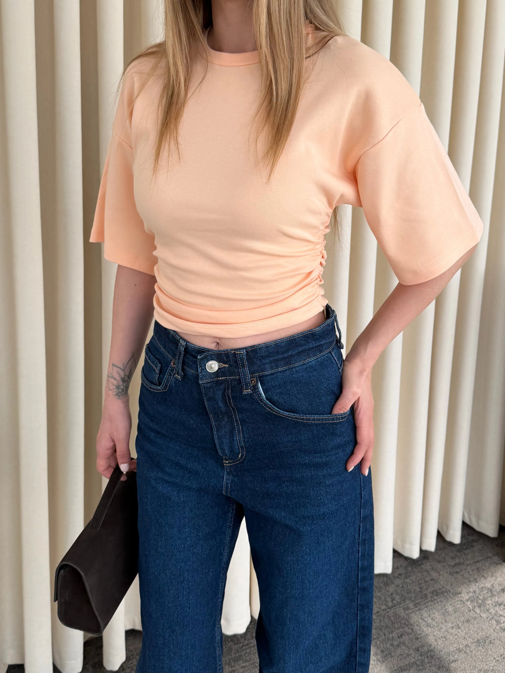 Somon Yanı Drapeli Body - 261003