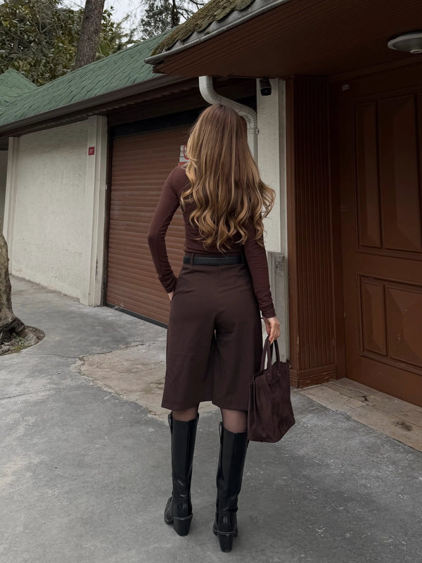 Kahverengi Bermuda Şort - 40589