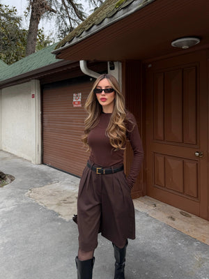 Kahverengi Bermuda Şort - 40589