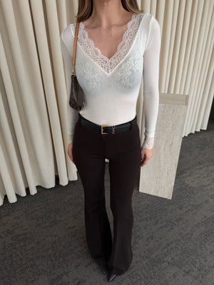 Kahverengi İspanyol Paça Pantolon - 1404