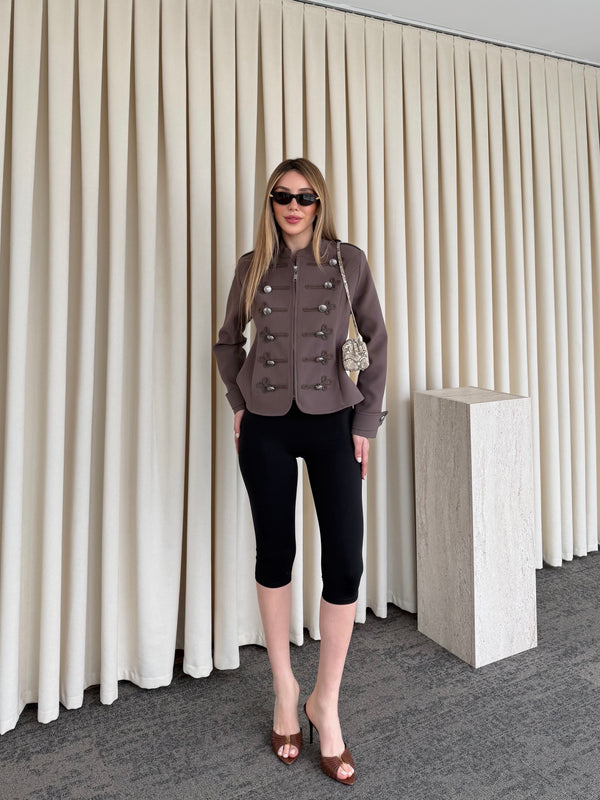 Kahverengi Napolyon Blazer Ceket - 9729