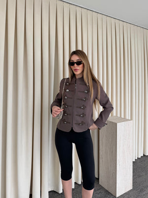 Kahverengi Napolyon Blazer Ceket - 9729
